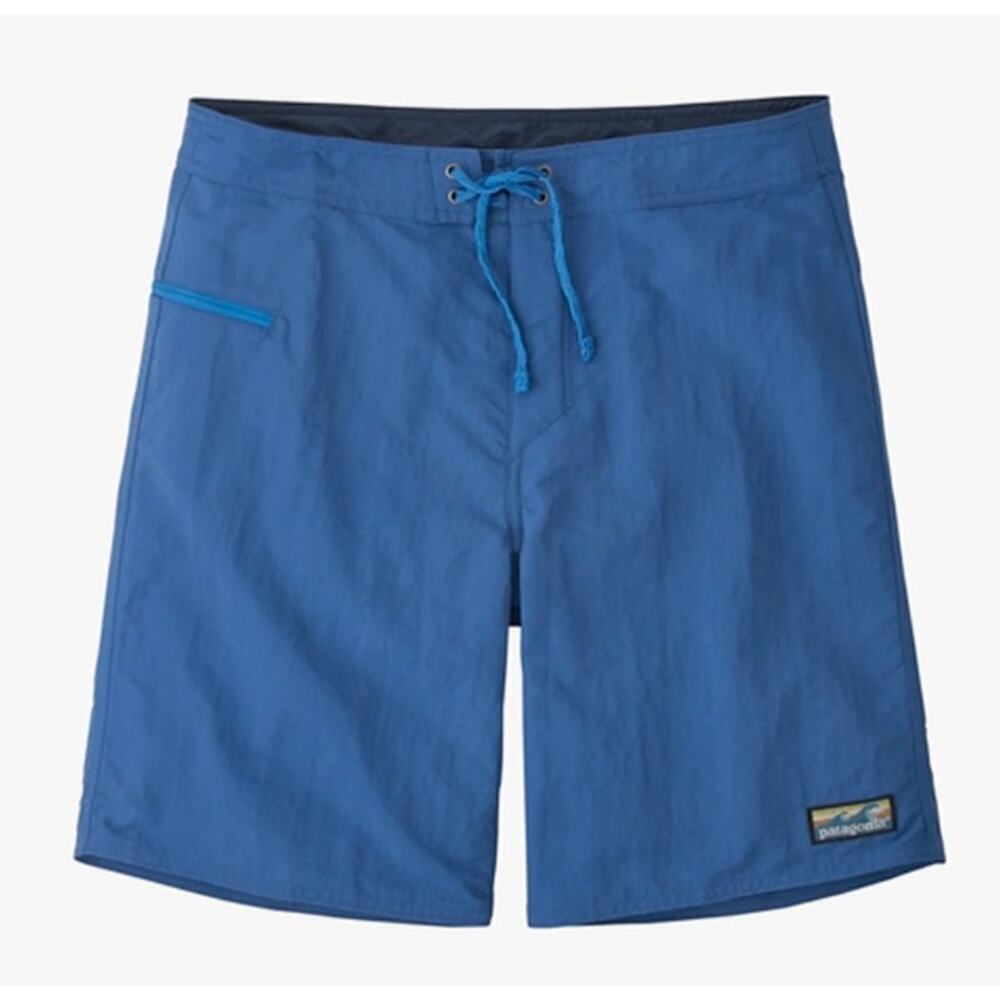 Patagonia Wavefarer Board Shorts Swim Trunks Front Tie Pockets Blue Size 32
